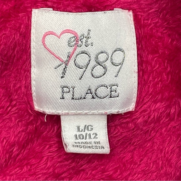 Children’s Place hot pink furry fleece jacket. Size L/G 10/12. Great condition. - Picture 7 of 8